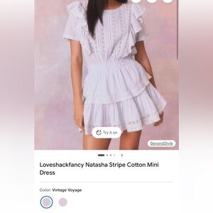 LoveShackFancy Vintage Voyage Ruffle Mini Dress